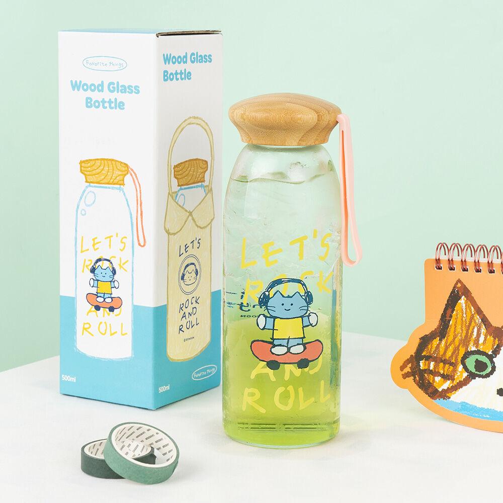 우드 보틀_락앤롤 고양이