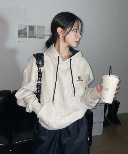 [쭈리/기모] 스티치 콤비 후디 [6color]