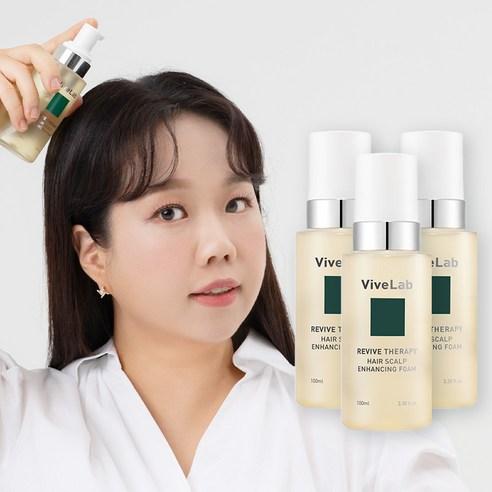 바이브랩 리바이브 테라피 헤어 스칼프 인핸싱 폼 100ml 두피 영양제, 100ml, 3개 - 헤어에센스/오일 | 쿠팡