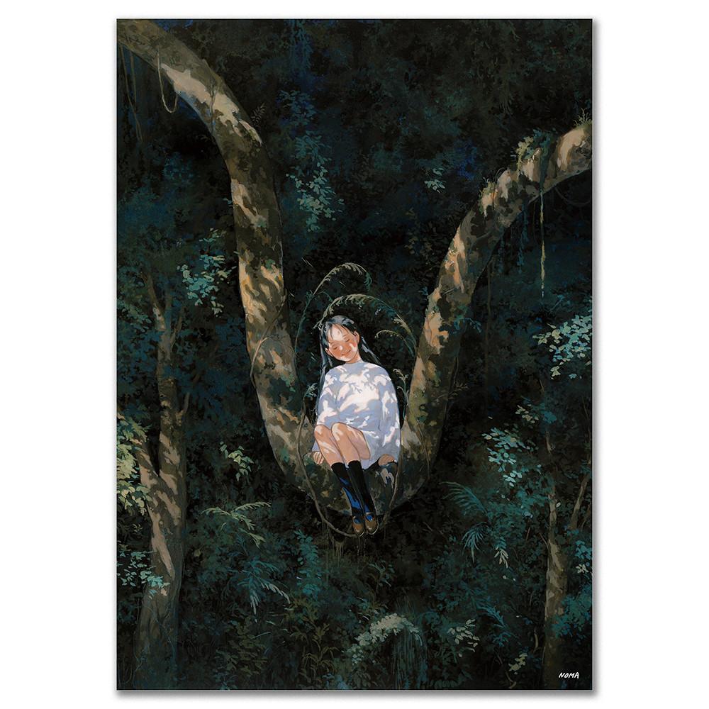 그림자 위로 / A4 종이포스터 / 노마 NOMA 아트포스터 포스터 미술 수채화 노마딕 nomadic 과슈