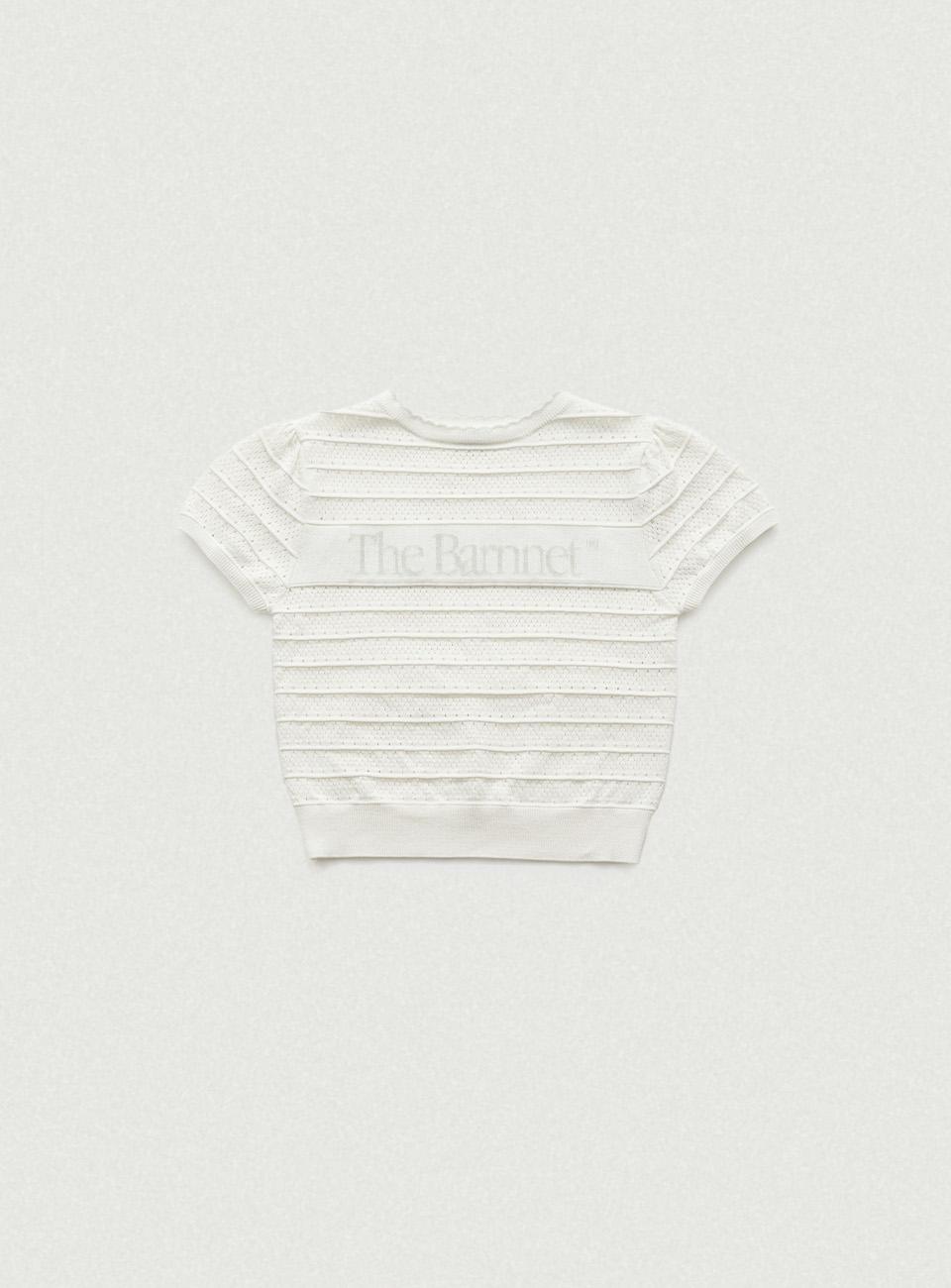 Helen Logo Jacquard Knit Top_Ivory [5월 말 순차 배송]