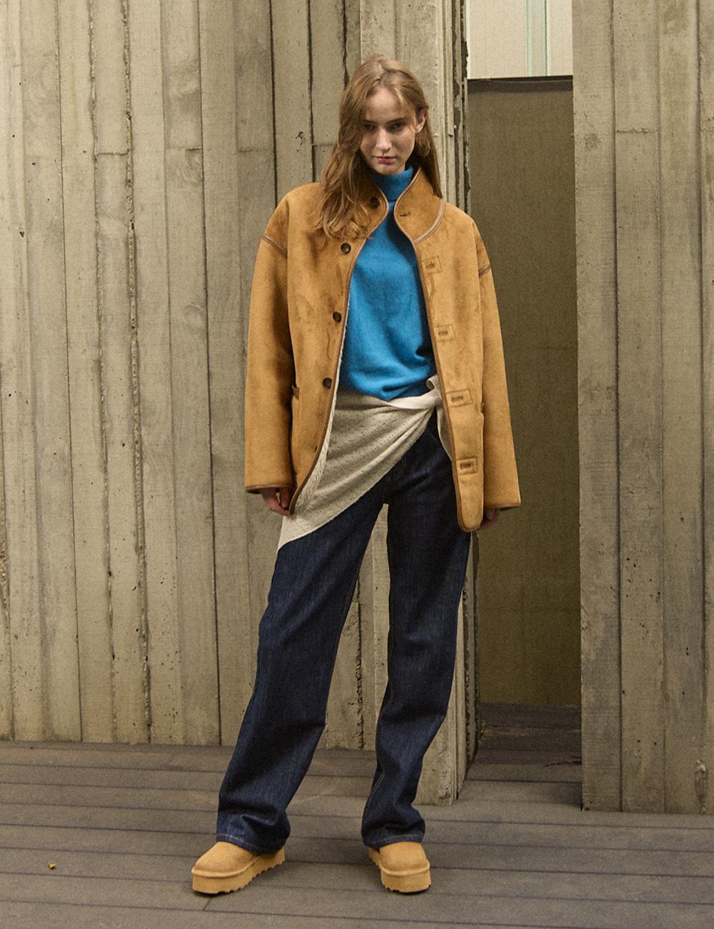 리버시블 싱글 무스탕