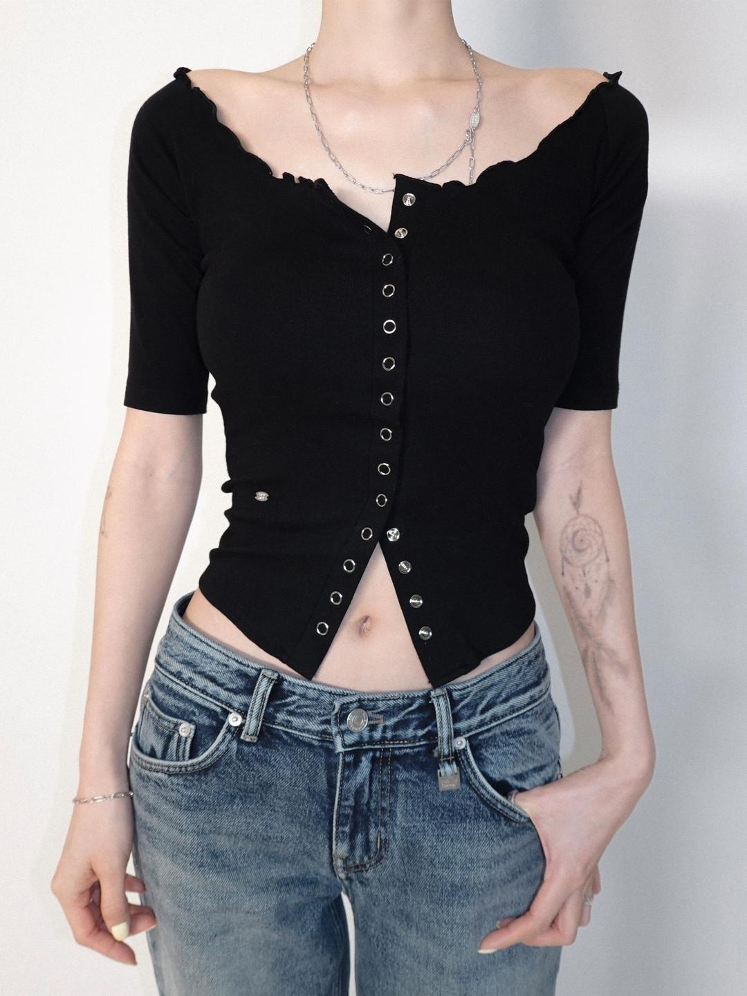 Half Sleeve Wave Snap T - Basic Ver.