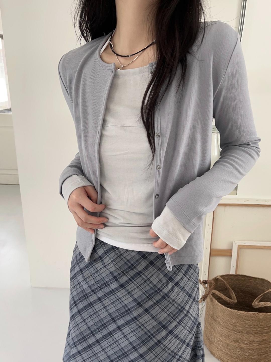 옵텐소 [단독] span button cardigan (2color)