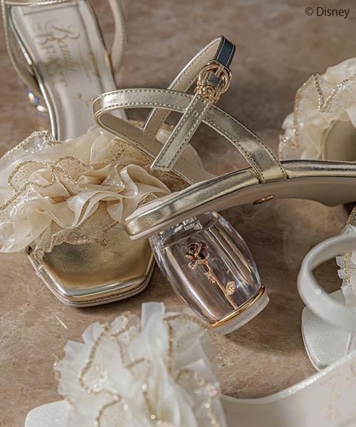 『美女と野獣』コレクション ローズヒールサンダル