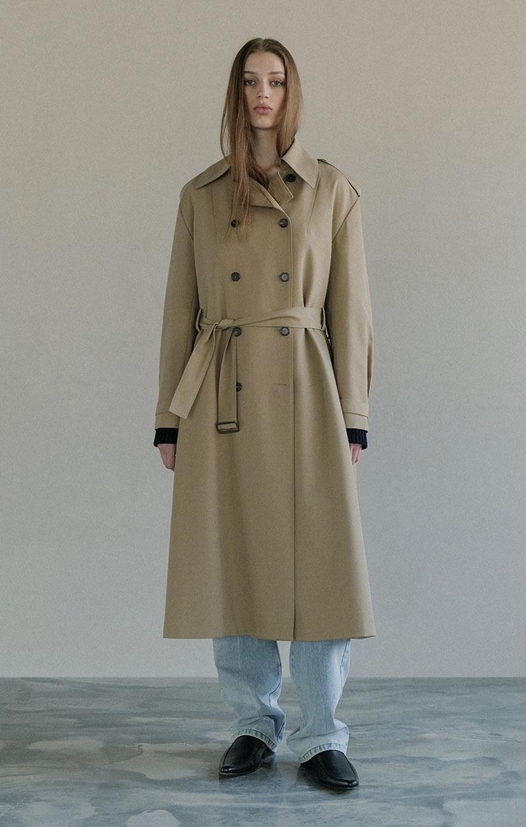 CAMDEN WOOL TRENCH COAT (BEIGE) [10월31일 순차배송]