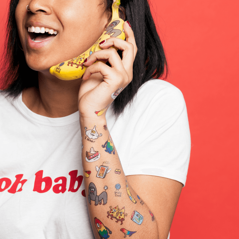 Goofy Doodles 타투스티커 시트 2매