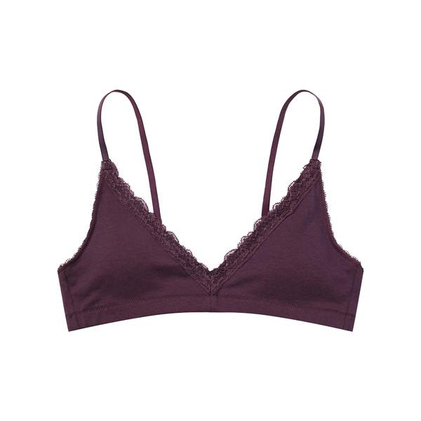 Triangle Lace Bralette (Bordeaux)