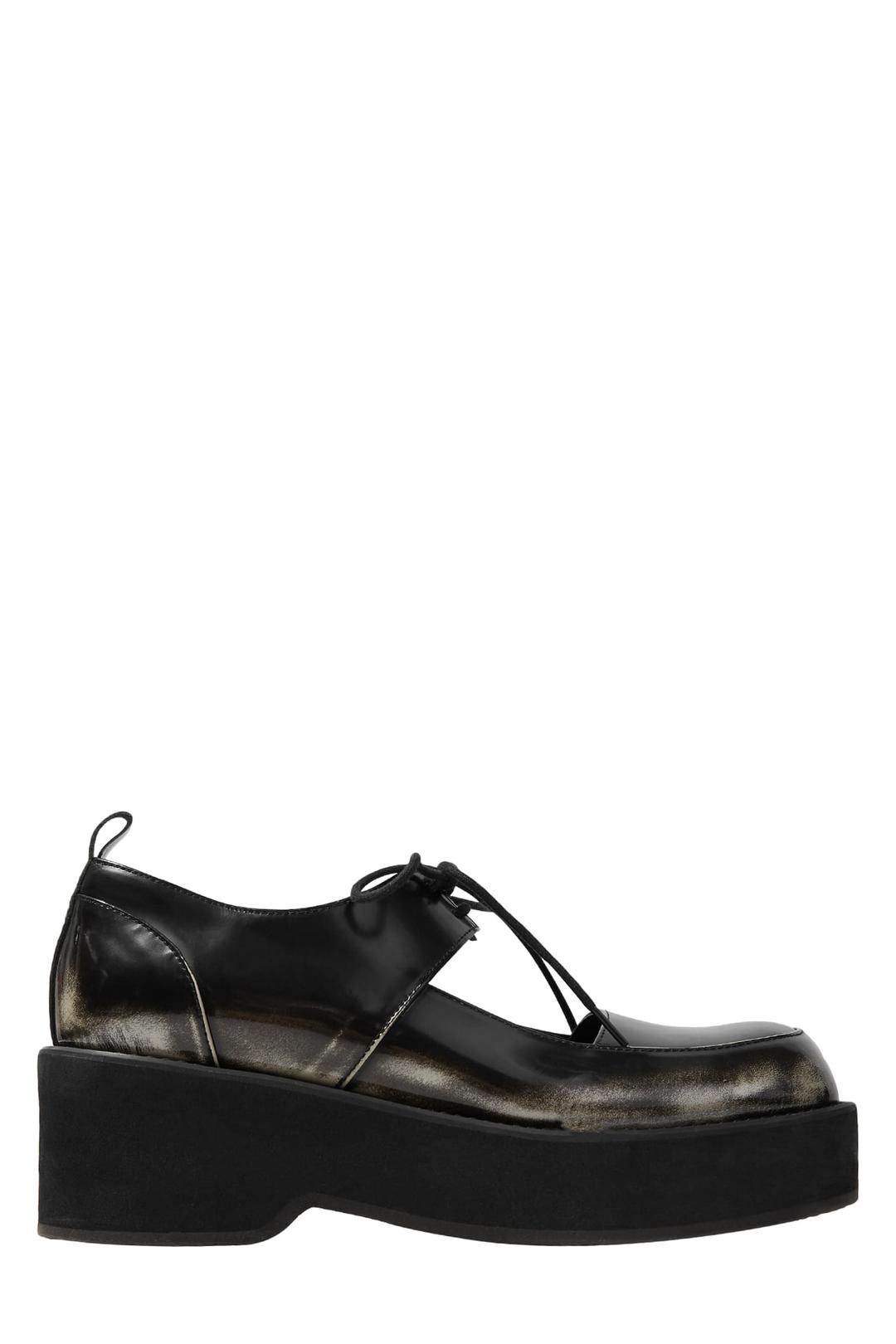 LACE UP STRAP LOAFER / BLACK