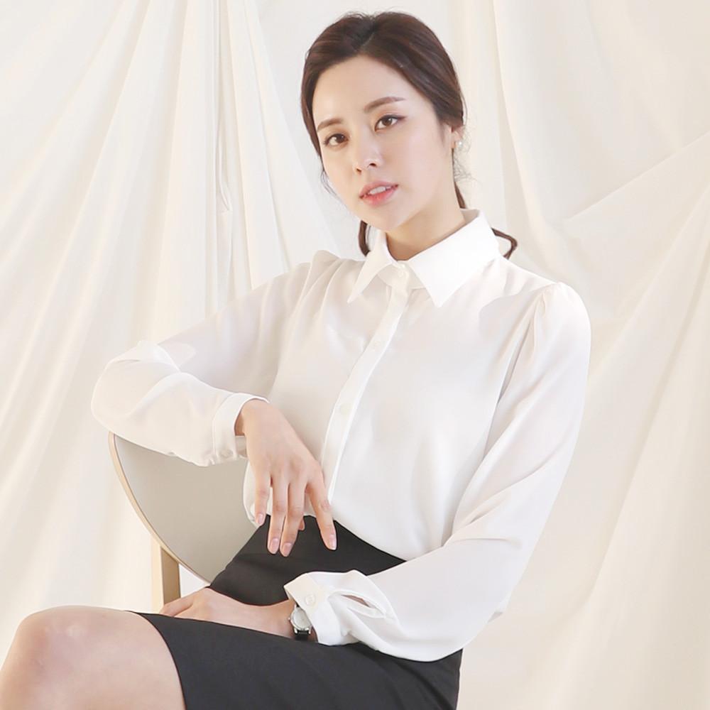 기본블라우스 카라블라우스 셔츠 [퍼프]