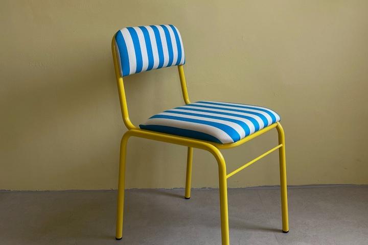 스트라이프 의자 카페 레트로 감성 인테리어 체어 원체어
