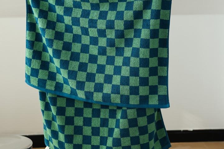 체커보더 샤워타월 30수 코마사