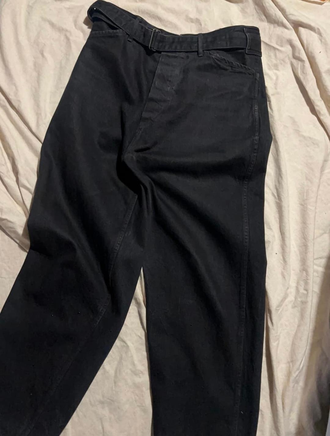 코모리 벨티드 데님 블랙 2 size | 후루츠패밀리