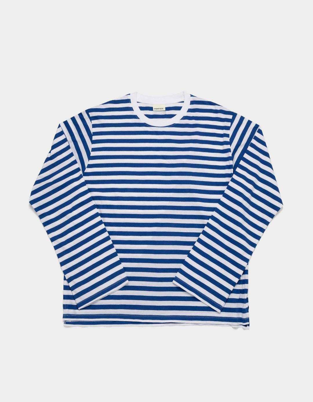[자사몰 회원 30% 할인가] Ahoy Boxy Stripe Tee (BLUE)