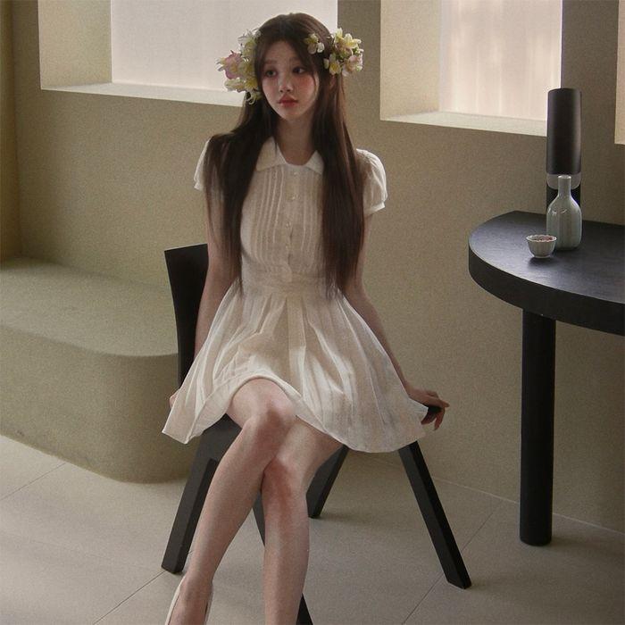 [2차-XS사이즈 6/9 순차배송] LISIANTHIUS PINTUCK PLEATS DRESS_TT5S605IV