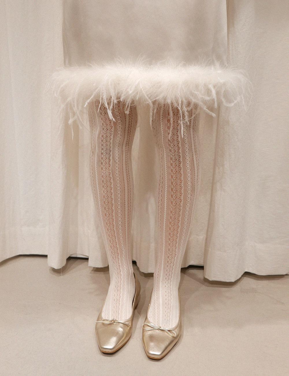 Cream Lace Tights_Cream