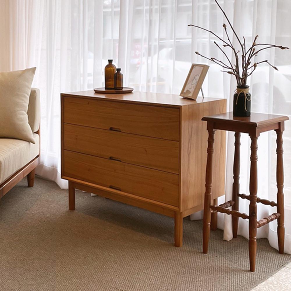 토스트 3단 원목서랍장