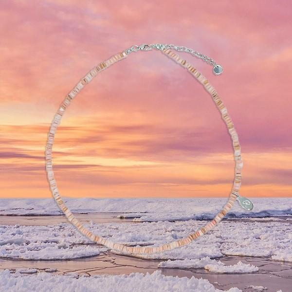 Marine wave Necklace [ocean pink]