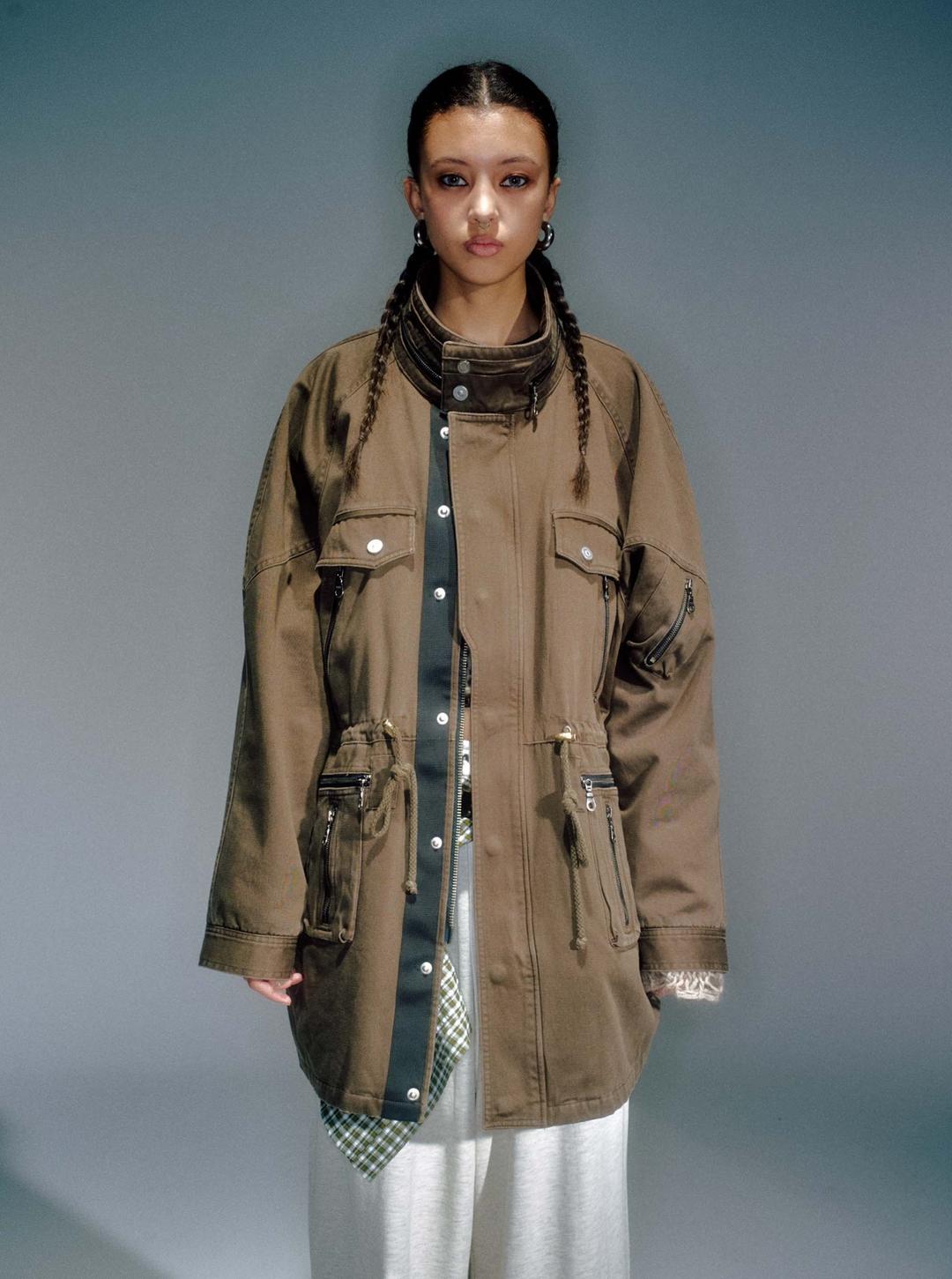 WOMEN VICTOR COTTON FIELD JACKET BROWN