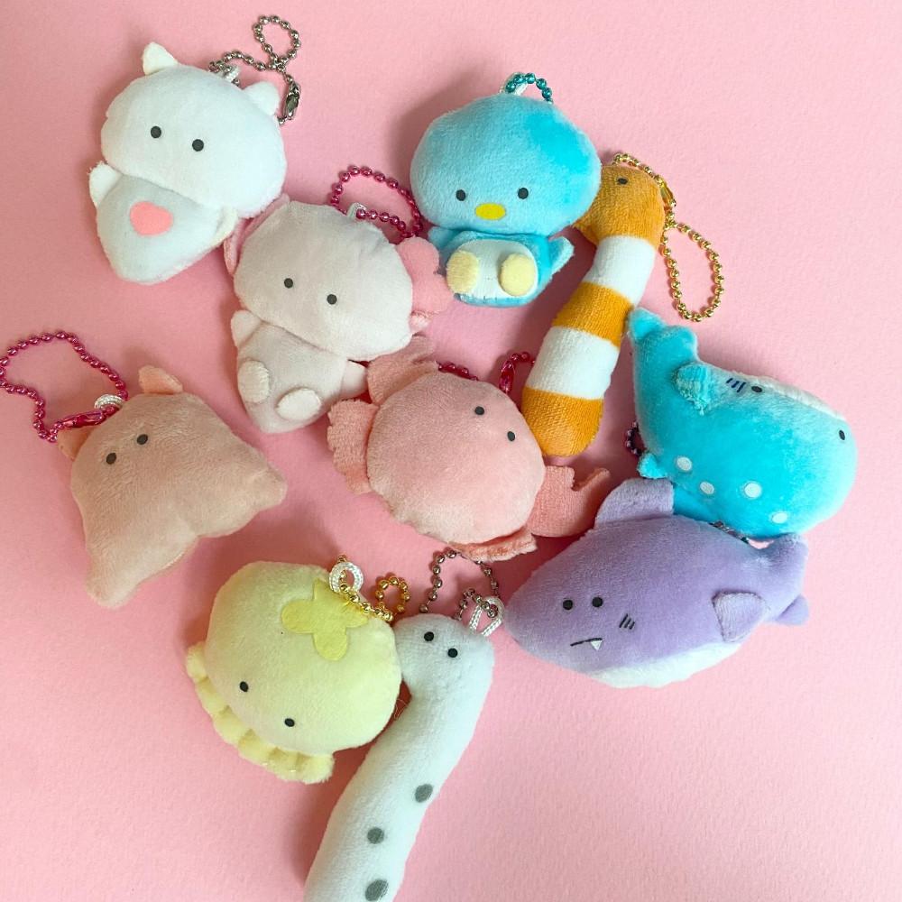 츠부라나 히토미 수족관 인형 쁘띠 키링 10종 랜덤뽑기 해양동물 동그란 눈동자의 수족관