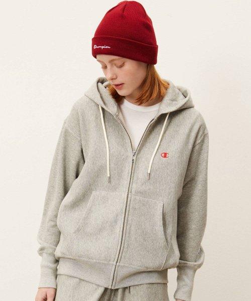 [ASIA] 여성 Reverse Weave® French Terry 풀집 후드 스웨트셔츠 (GREY) CKTS2F761G2