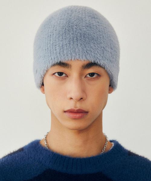 VSW Hairy Knit Beanie Blue