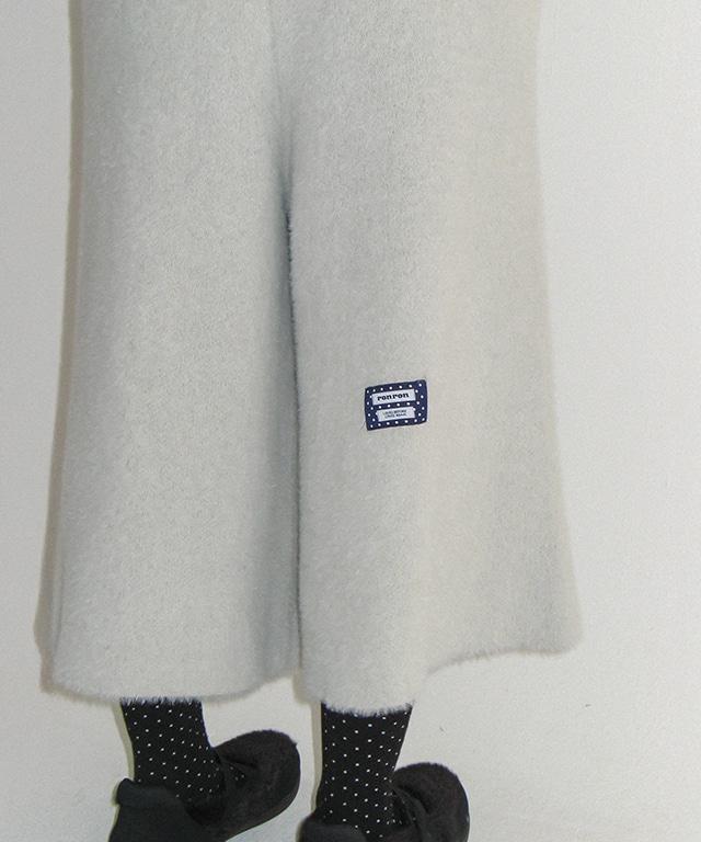 HAIRY BERMUDA KNIT PANTS GREY