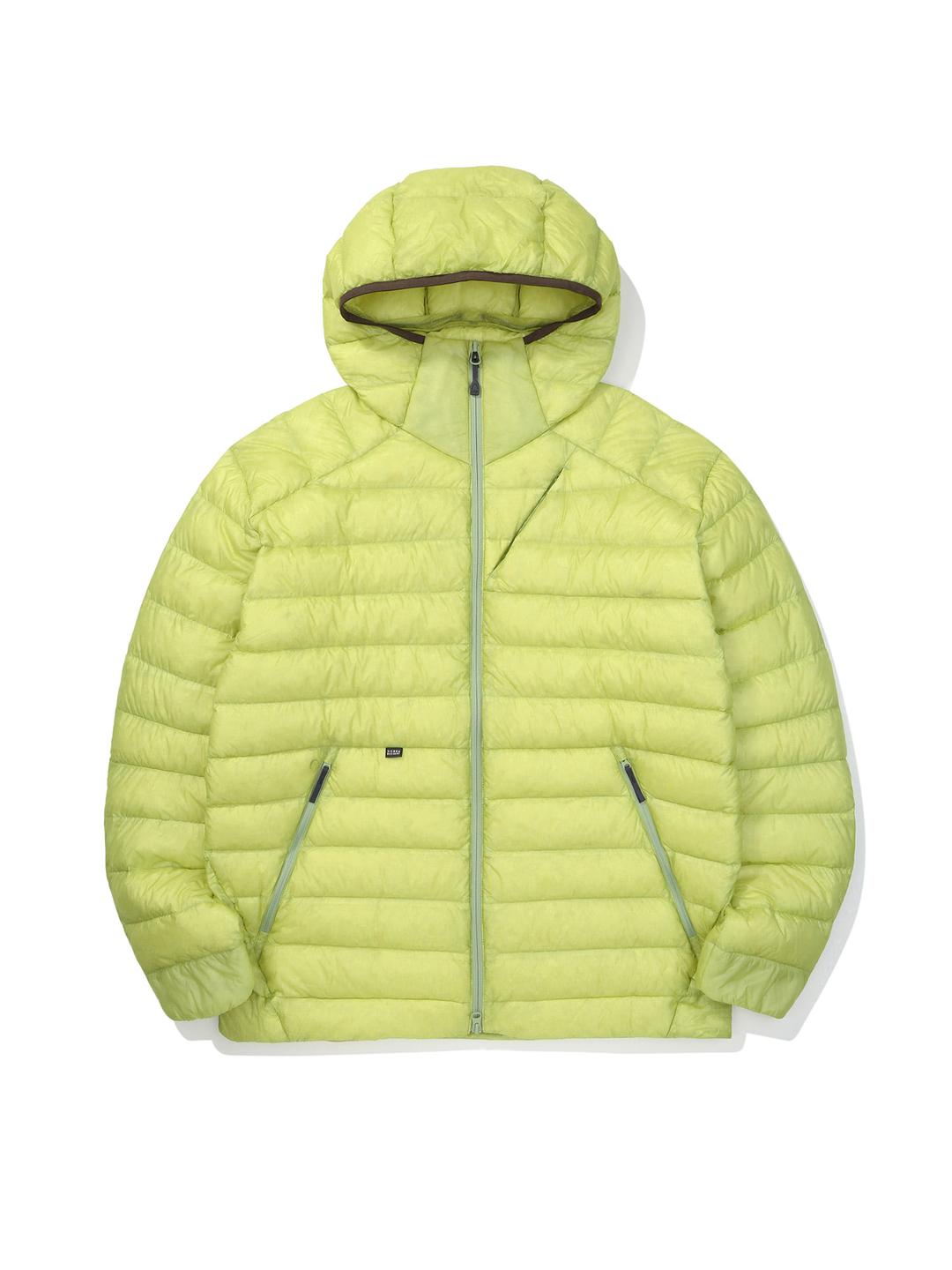 뮤어(MUIR) 경량 구스다운 후드자켓 YELLOW GREEN