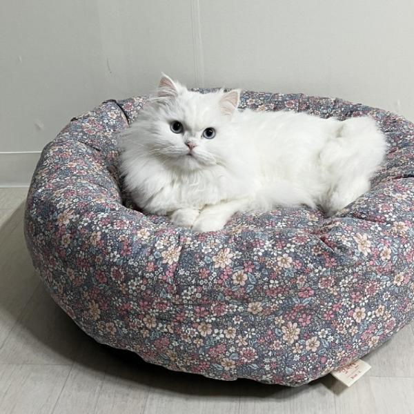 빈티지 고양이 강아지 마약방석 쿠션 원형 도넛 3colors 2size