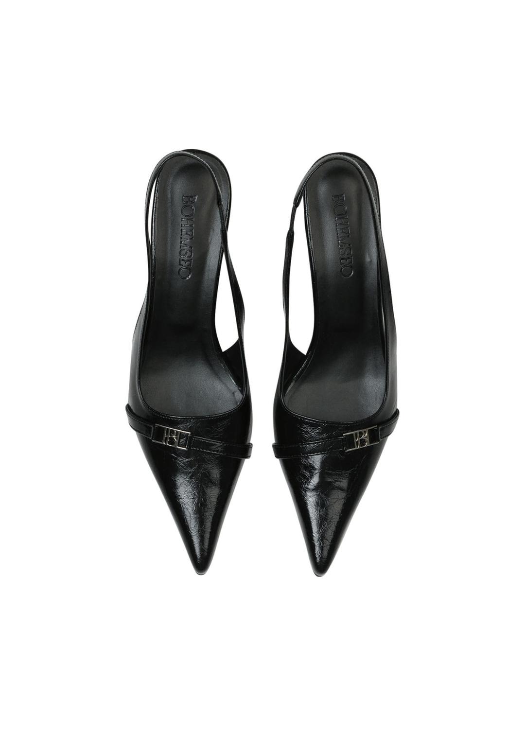 [ 순차 발송 6/16~ ] 23 METAL LABEL SLING BACK