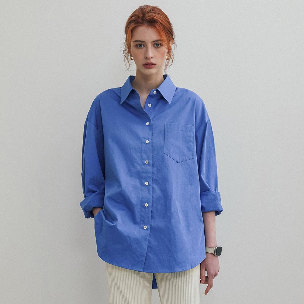 SITP5175 오버 핏 클라우드 셔츠_Deep blue