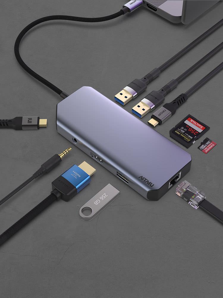 USB C타입 10in1 4K 60hz Gen2 10Gbps 멀티 허브 MH410