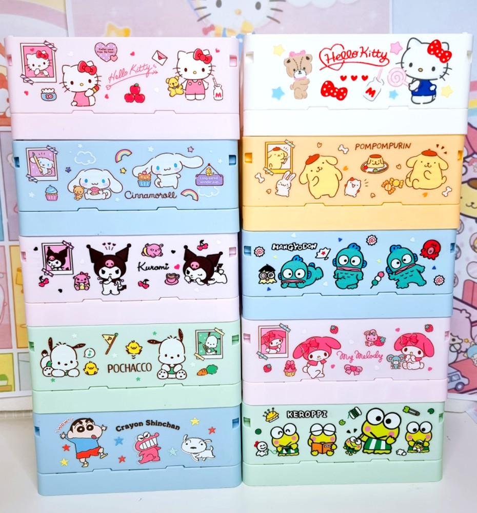 산리오 접이식 수납 폴딩박스 소품정리함 시나모롤 짱구 한교동 포차코 캐노피