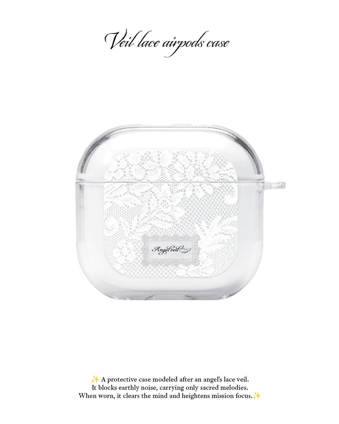 Angel veil lace airpods case