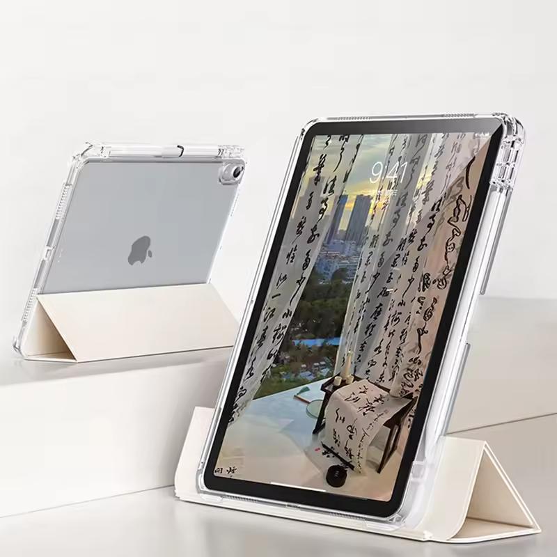 iPad Pro 11 2024 A2836 M4 Pro 13 Air M2 12.9 Air 11 Air 5 2022 용 6 세대 분리형 커버 용 연필 홀더 케이스 포함