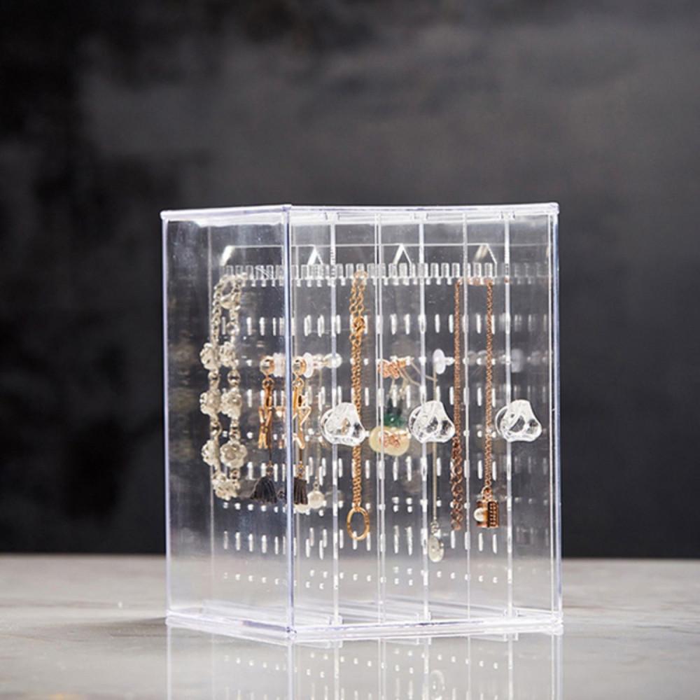 풀커버링 고급투명 귀걸이 악세사리 보관함 주얼리 반지 목걸이 정리함 보석함 케이스