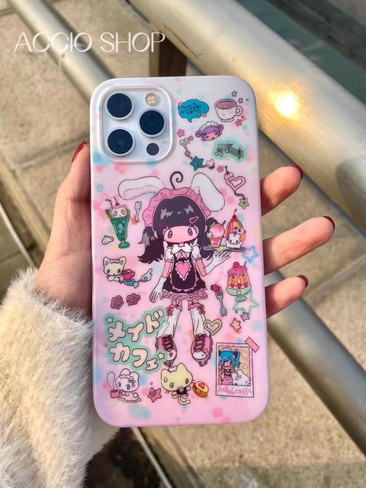 [ ACCIO SHOP ] 메이드 소녀 iPhone 휴대폰 하드 케이스