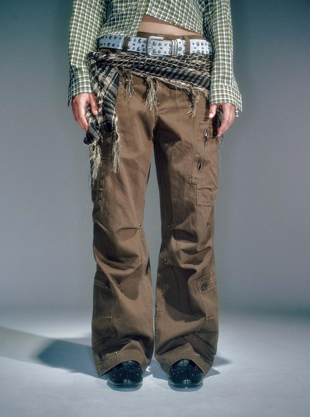 WOMEN FEDRY WORK-PANTS BROWN