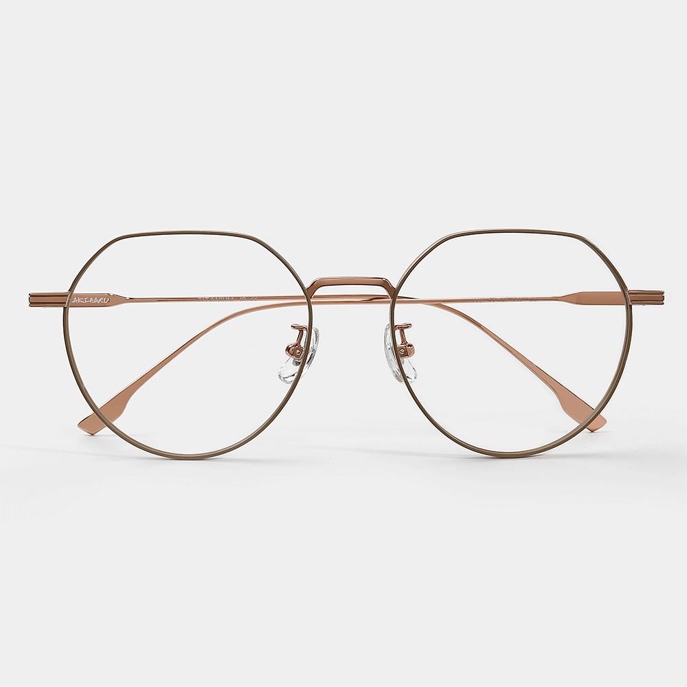아키하루 959 큰사이즈 원형 티타늄 안경테 블루라이트 차단 안경