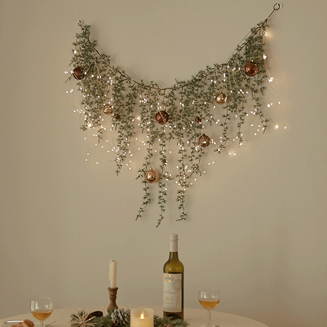 [🎄SNS 대란템🎄] 크리스마스 가랜드 벽트리 풀세트 앰버