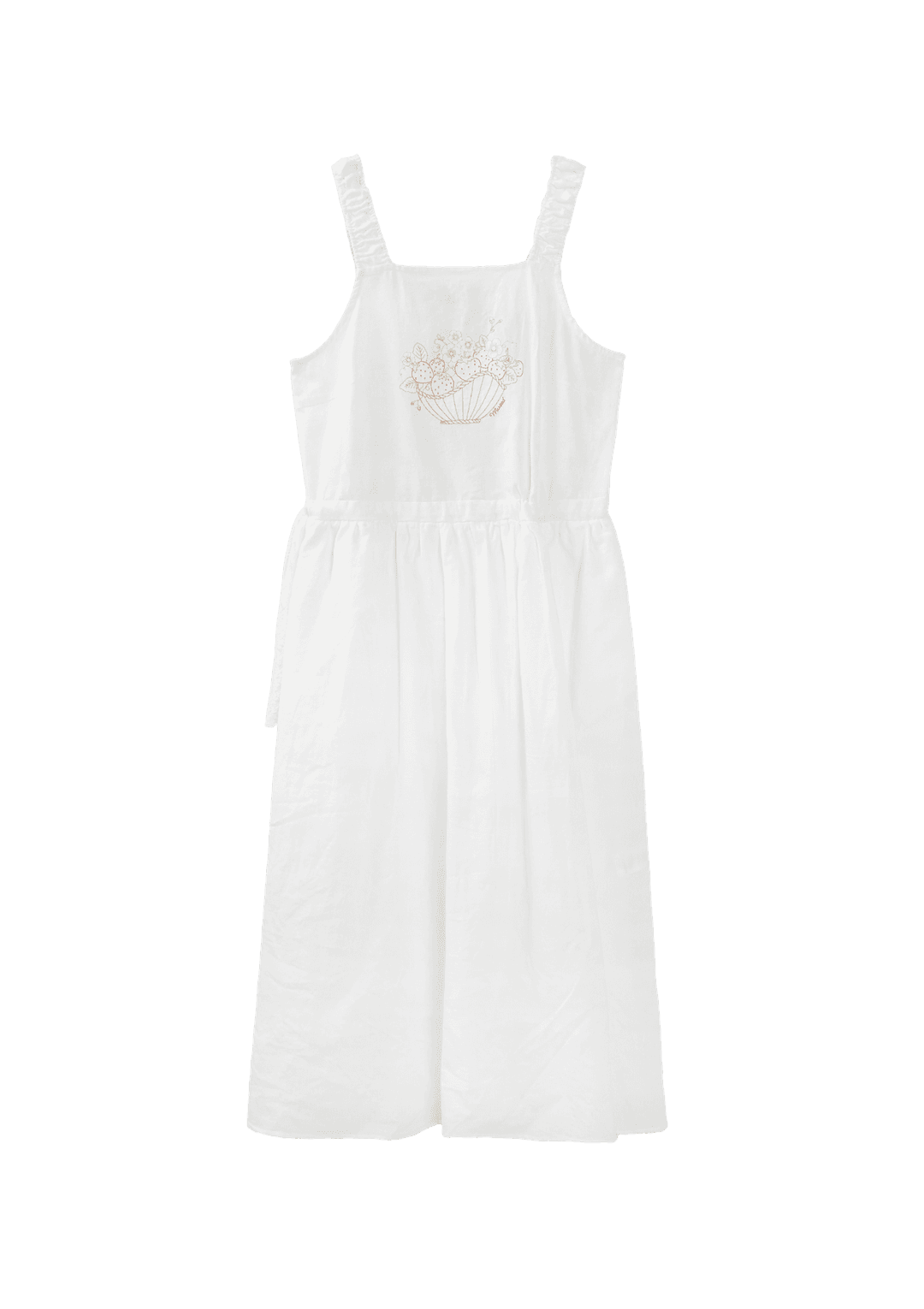 Mused Garden Strawberry Dress - White