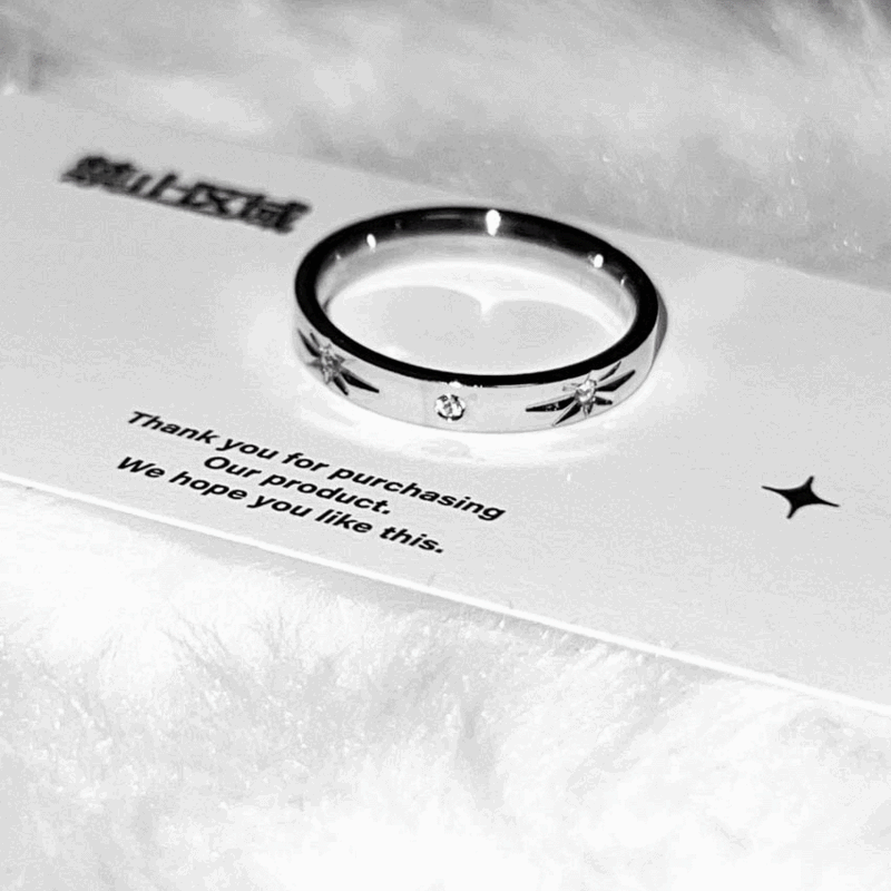 [써지컬] 스파클 큐빅 음각 반지