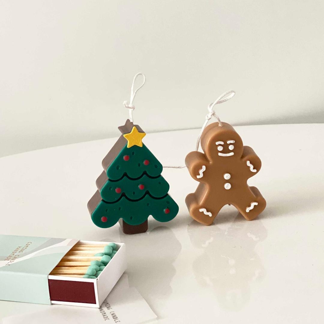 크리스마스 트리 + 쿠키맨 캔들 세트