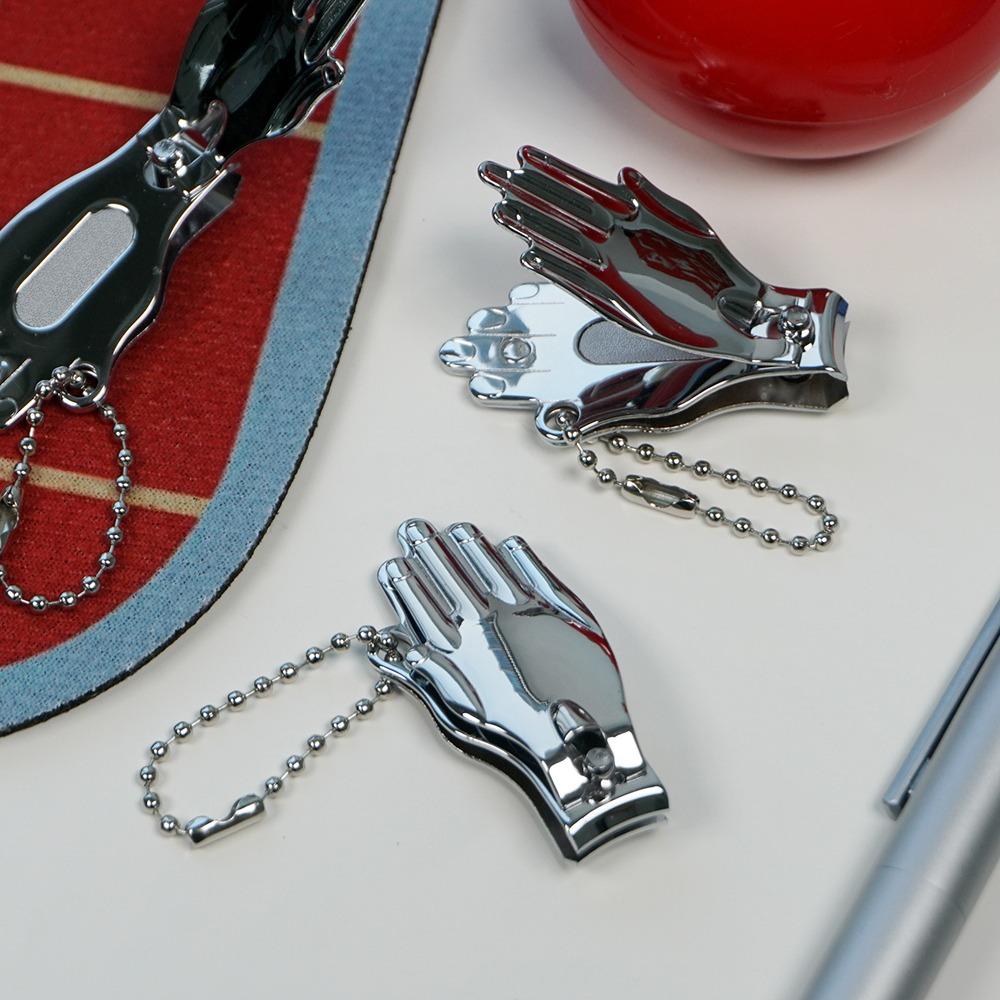 손모양 디자인 키링 손톱깎이 휴대용 네일파일 내장형 손톱관리