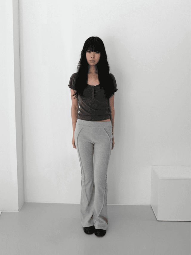 시에세이치 slim bootcut pants