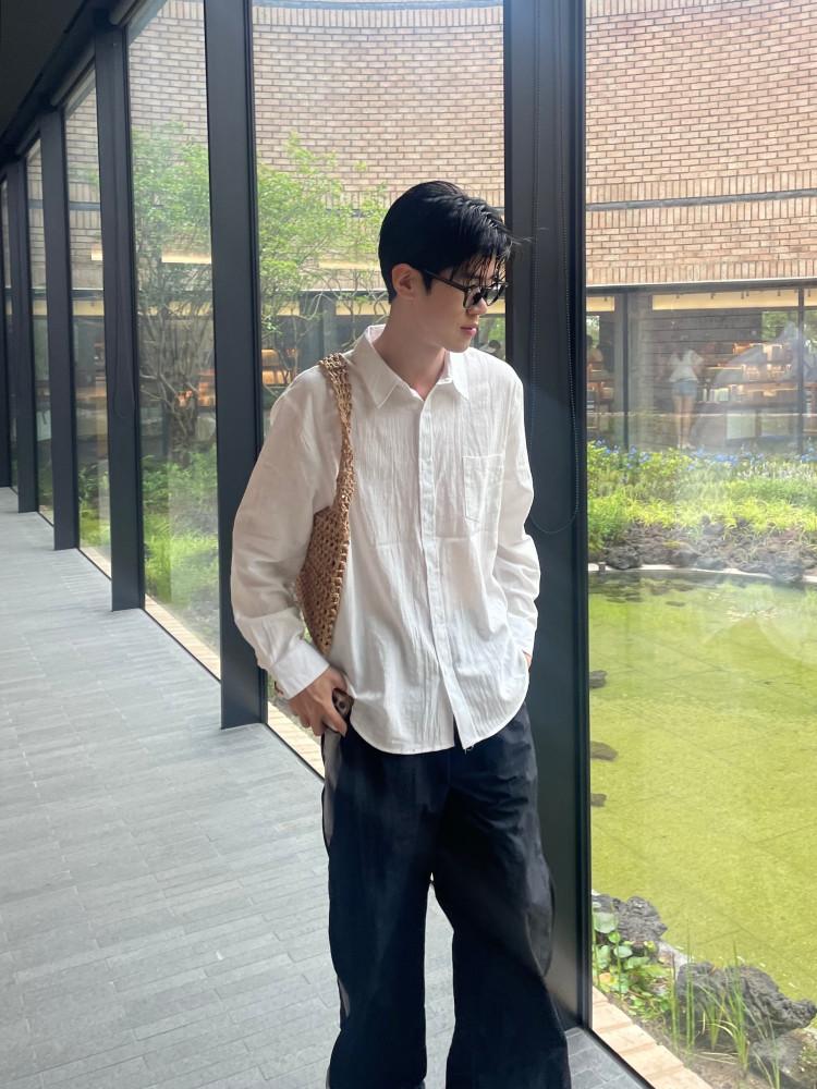 Cayenne linen shirt 카이엔 남자 린넨 긴팔 얇은 셔츠 남방