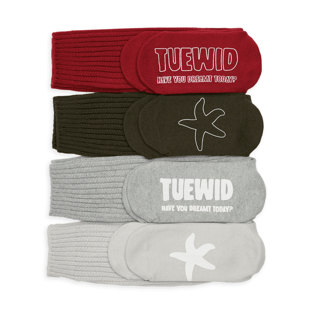 TUEWID STARFISH logo slouch socks 4COL MIX