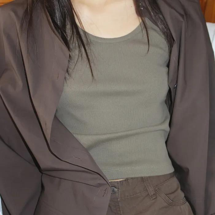 Essential Halter Top (Khaki)