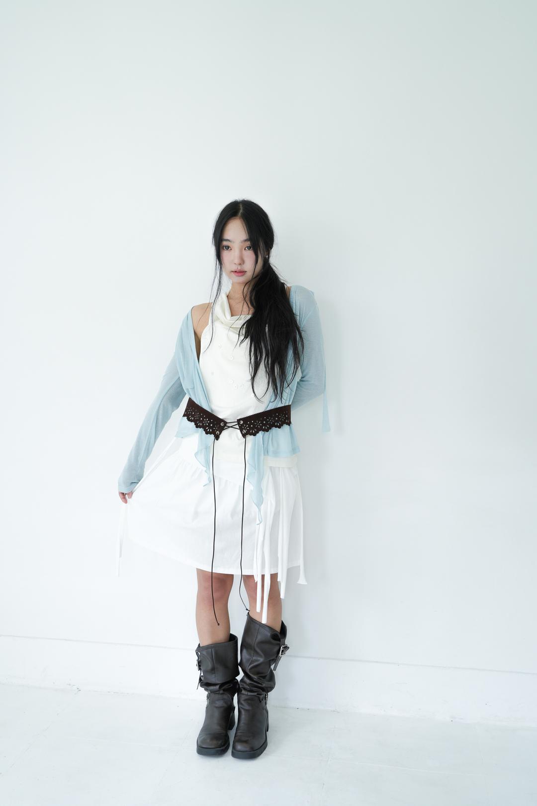 Strappy cardigan, ocean