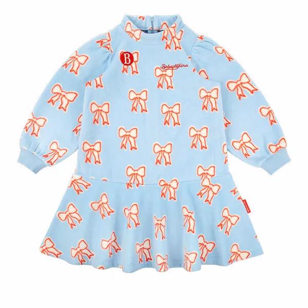 [키즈]올 오버 리본 플리스 하프넥 원피스_BP54OD401